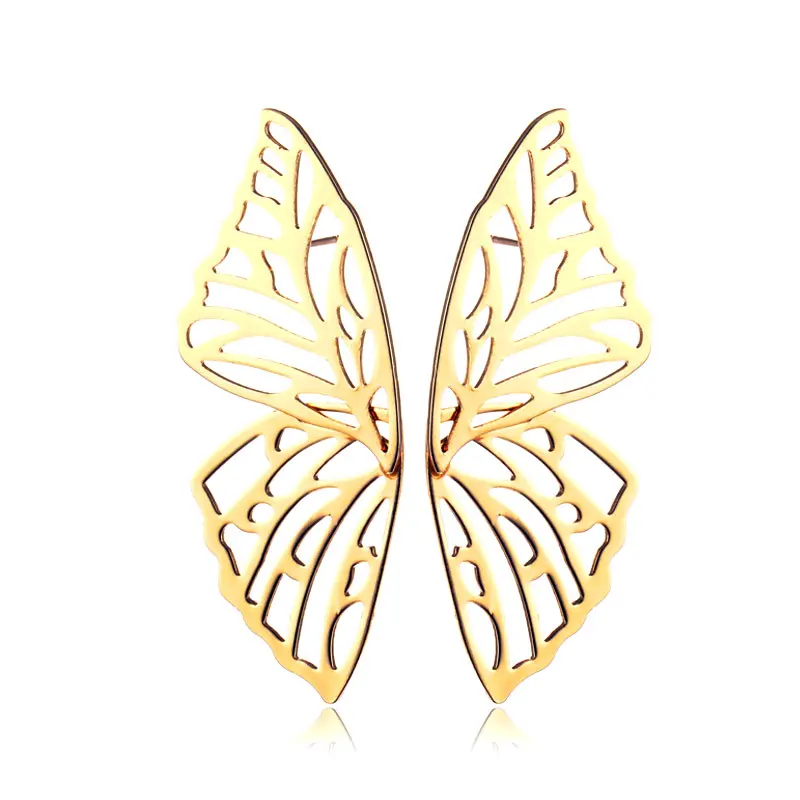 

Alloy Creative Earrings Hollow Butterfly Pattern Earrings For Women Exaggerated Ears For Women Girl Fashion Jewelry Gift