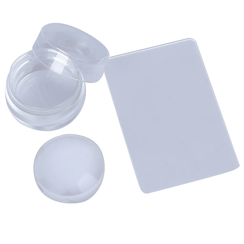 

Nail Art Plates Stamper Scraper Set Matte Nail Art Stamper Scraper With Cap Silicone Jelly Nail Stamp Stamping Nail Tools