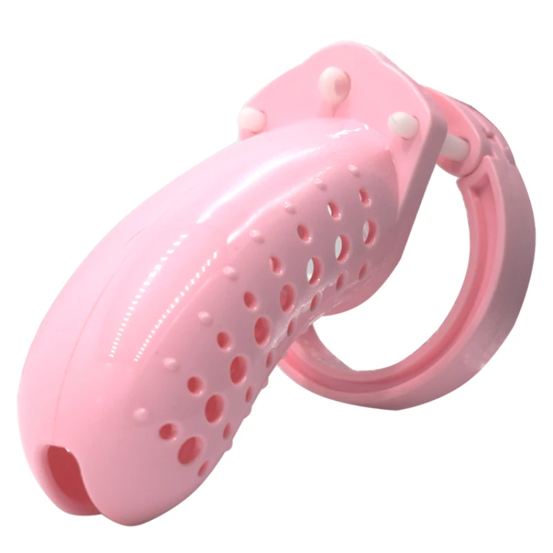 Розовая пористая пластиковая клетка верности CB короткая длинная для пениса