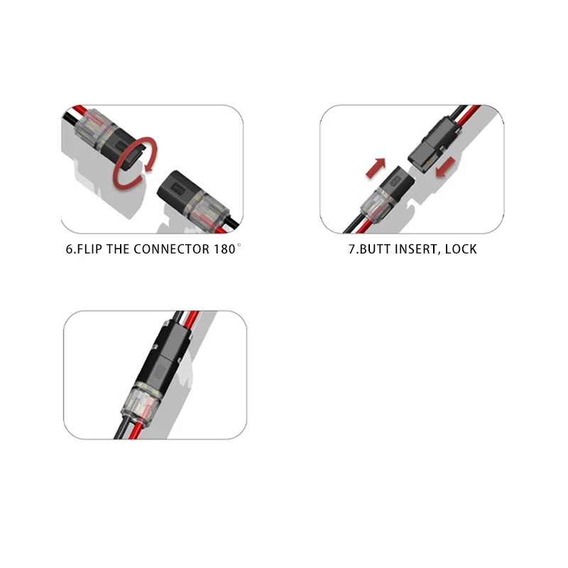 10 шт. 2pin Быстрый сменный сращивания провода электрического кабеля Разъем