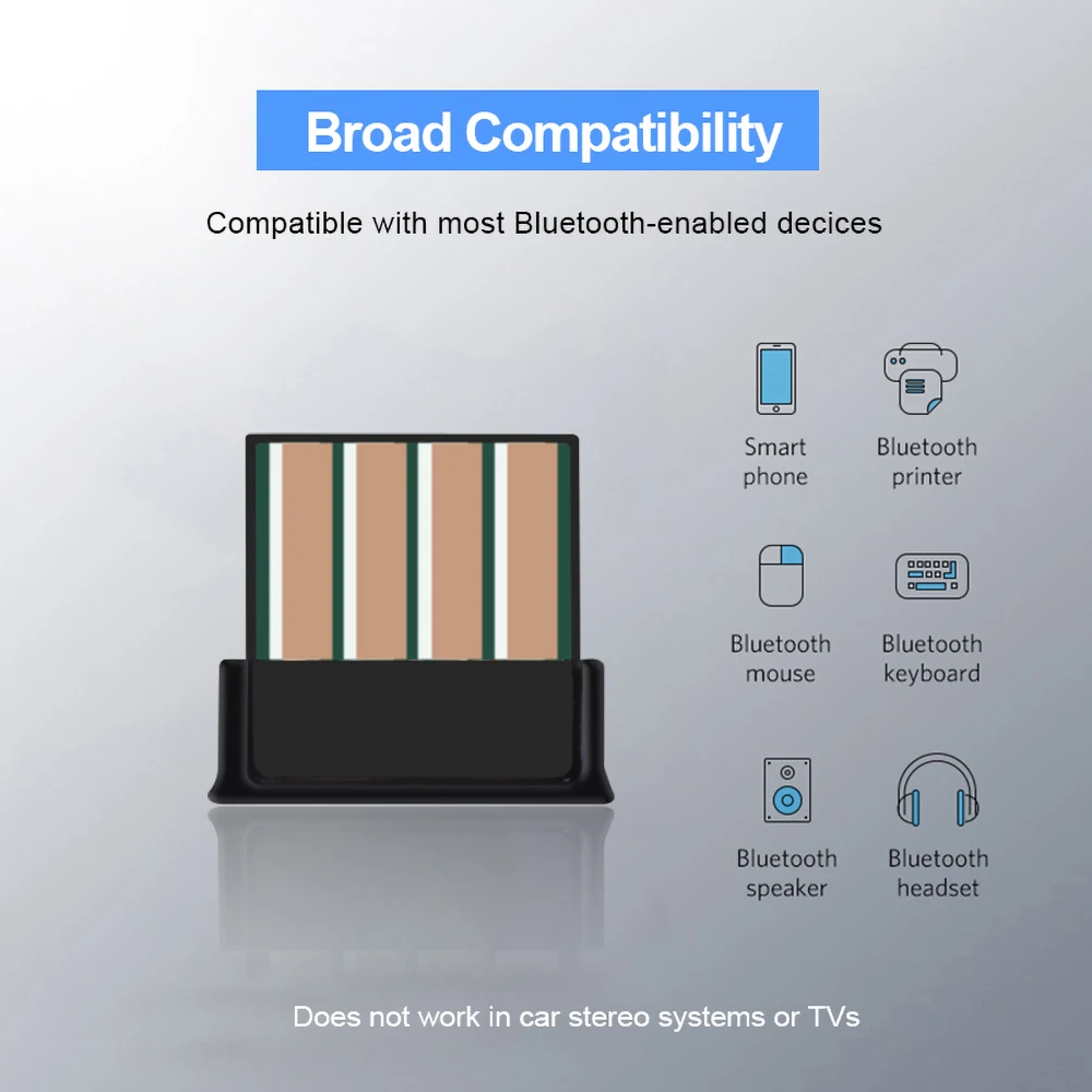 Мини адаптер USB Bluetooth приемник соединитель передатчик черный для компьютера ПК