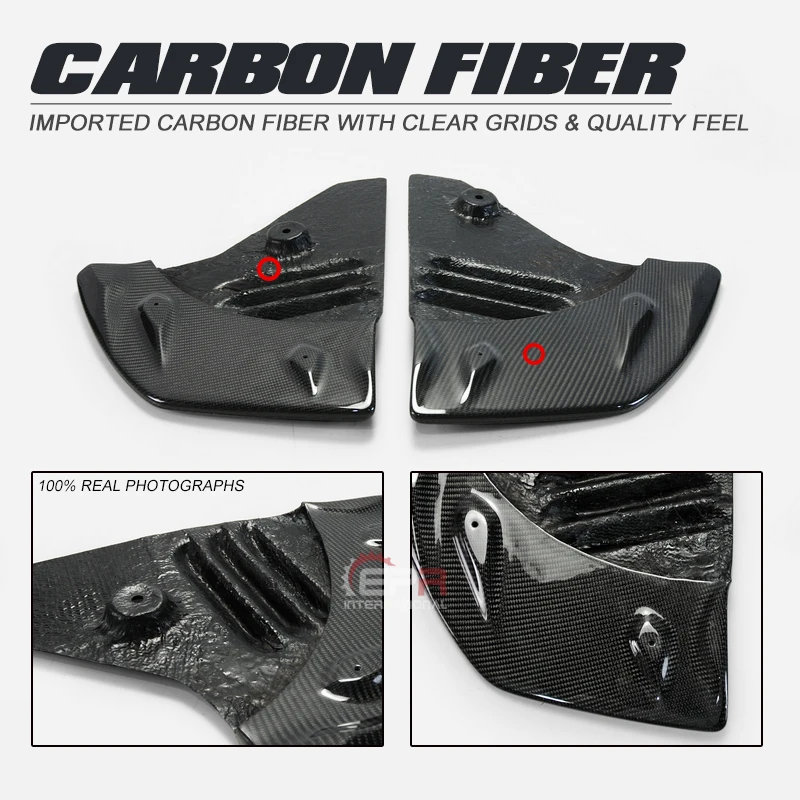 

Car-styling For Renault 14-17 Megane RS RKD Style Carbon Fiber Rear Apron Glossy Finish Bumper Spat Fibre Splitter Cover