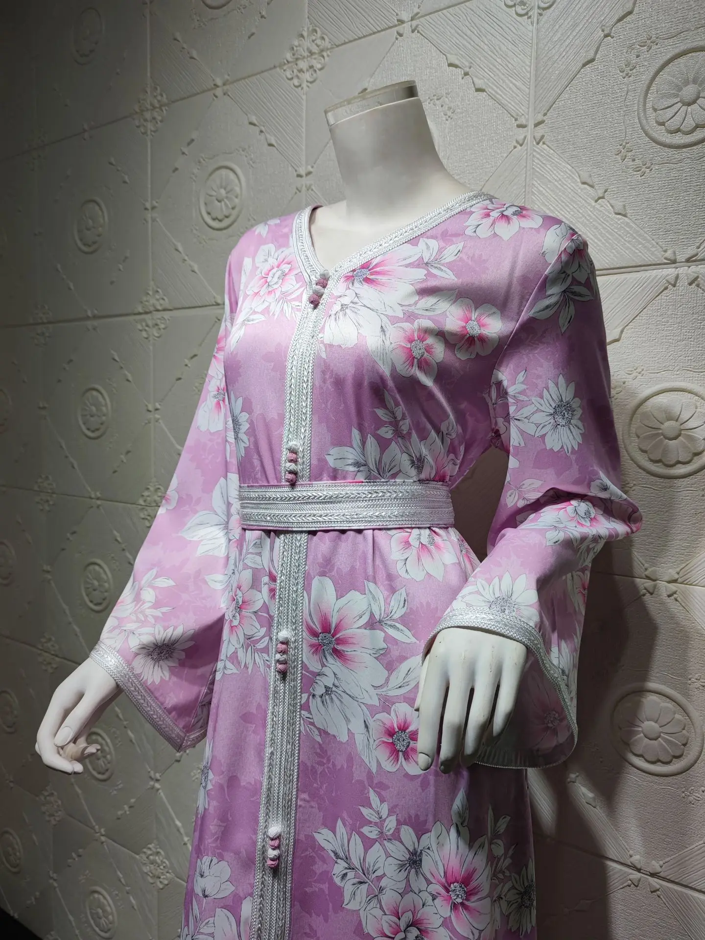 Dubai Abaya Flowers Dresses Women Muslim Long Muslim Abayas For Women Islamic Women Clothing AB004