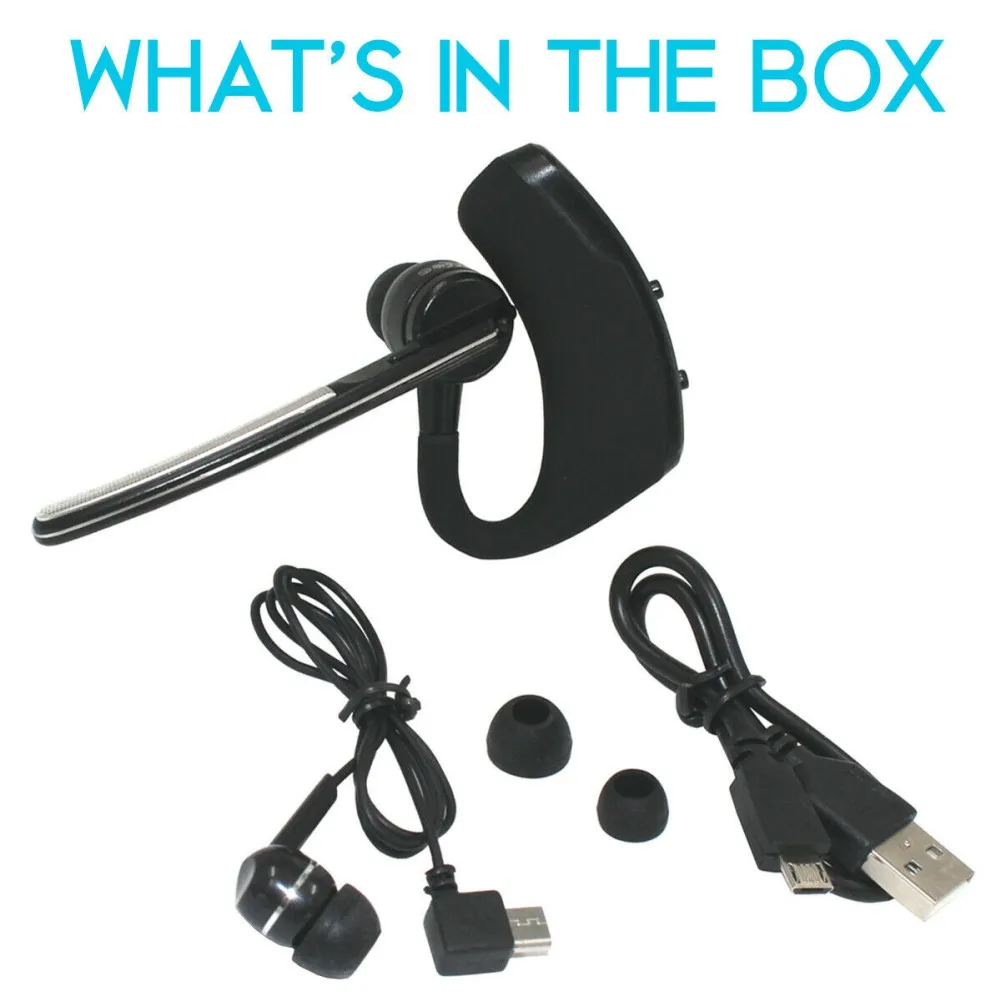 Bluetooth Headset V8 Business Earphone Handsfree With Microphone Wireless 4.1 Headphone For iPhone Xr Xiaomi 9 Samsung | Электроника