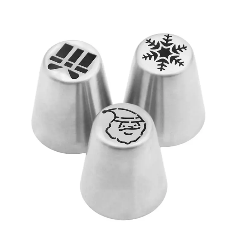 OBRKING Кондитерские насадки для глазировки из нержавеющей стали Рождественская