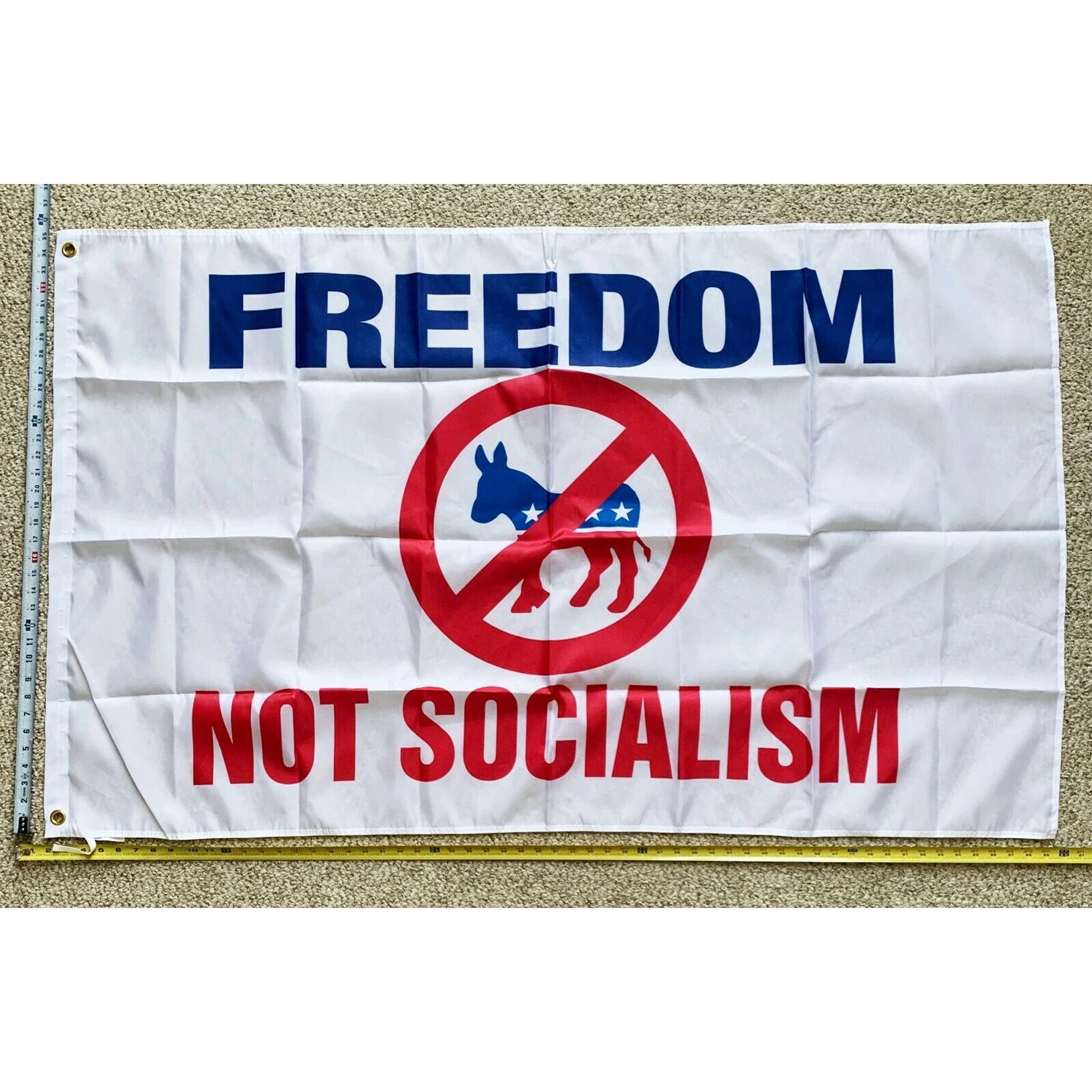 

3 x 5 ft - 90cm x 150cm Trump Flag Freedom Flag FREEDOM NOT SOCIALISM Flag America President election Banner