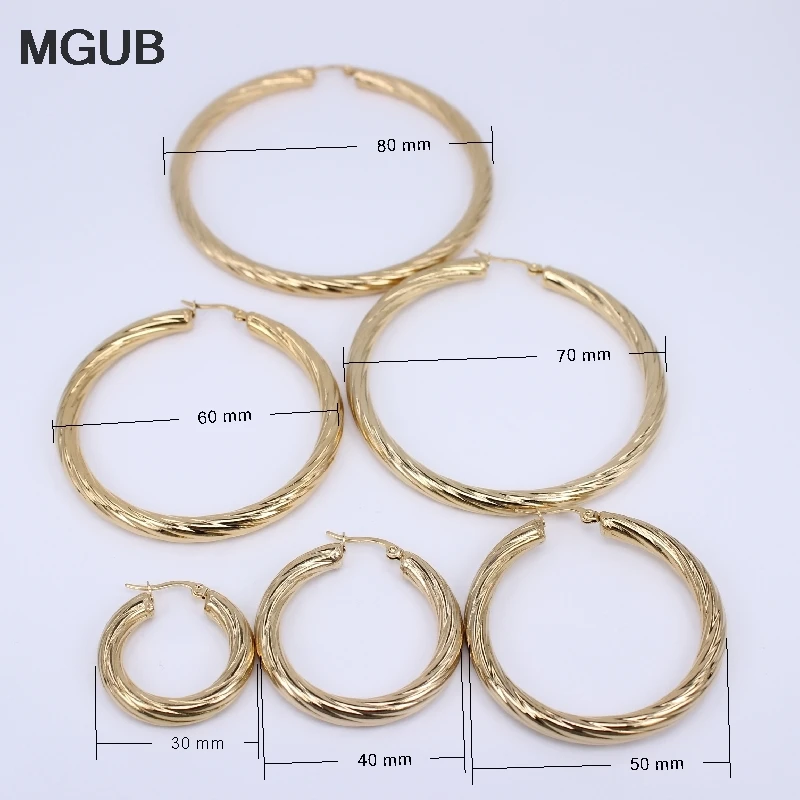 Большие серьги MGUB новые модные золотистые кольца ювелирные изделия оптовая