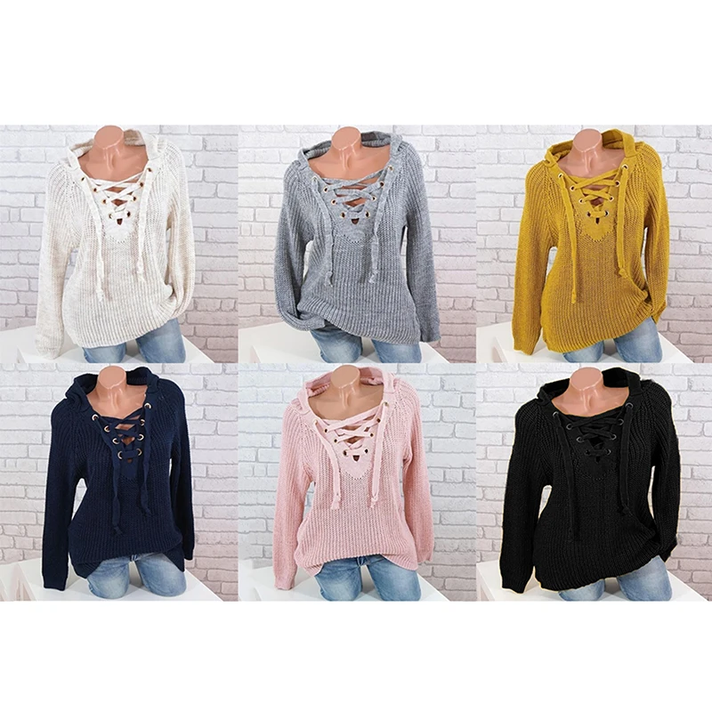 Женский свитер 2020 осень зима новый однотонный базовый с длинным рукавом на