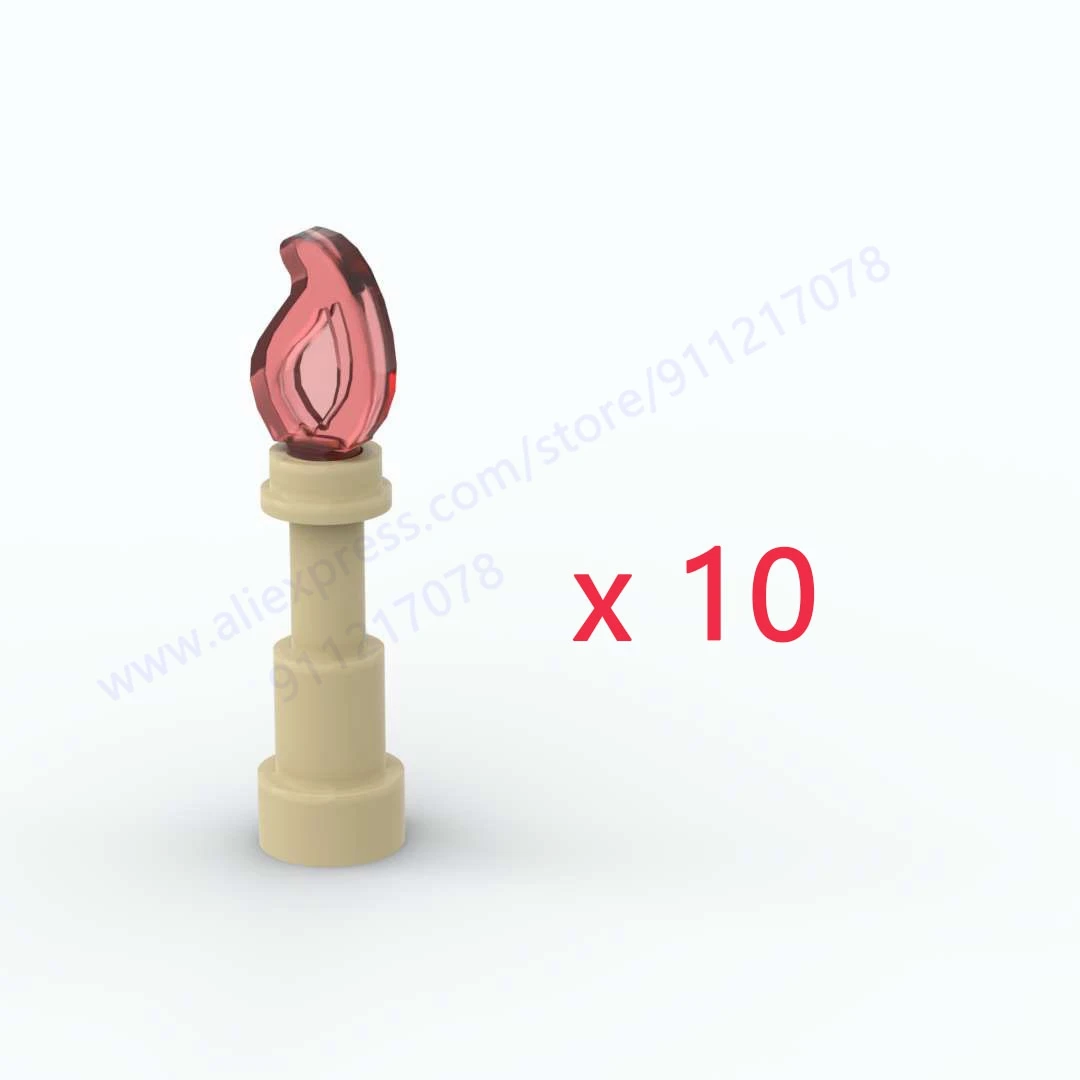 

Torch 10set/lot Building Block Children Toys for Figures Flame with Handle Illuminate Educational Creative Bricks Kids diy Gift