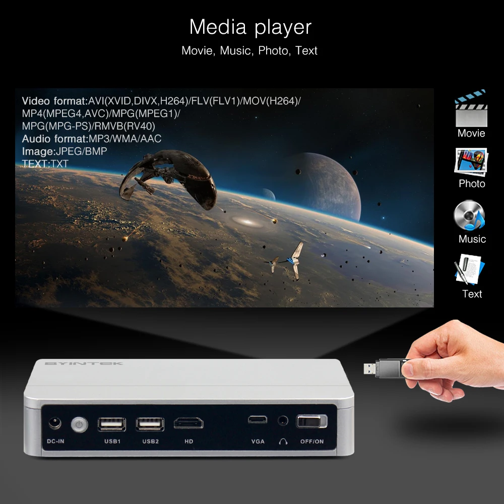 BYINTEK UFO R9 умный Android wifi видео микро Портативный DLP Мини светодиодный 3D проектор для Full HD 1080P домашний кинотеатр Бизнес Офис