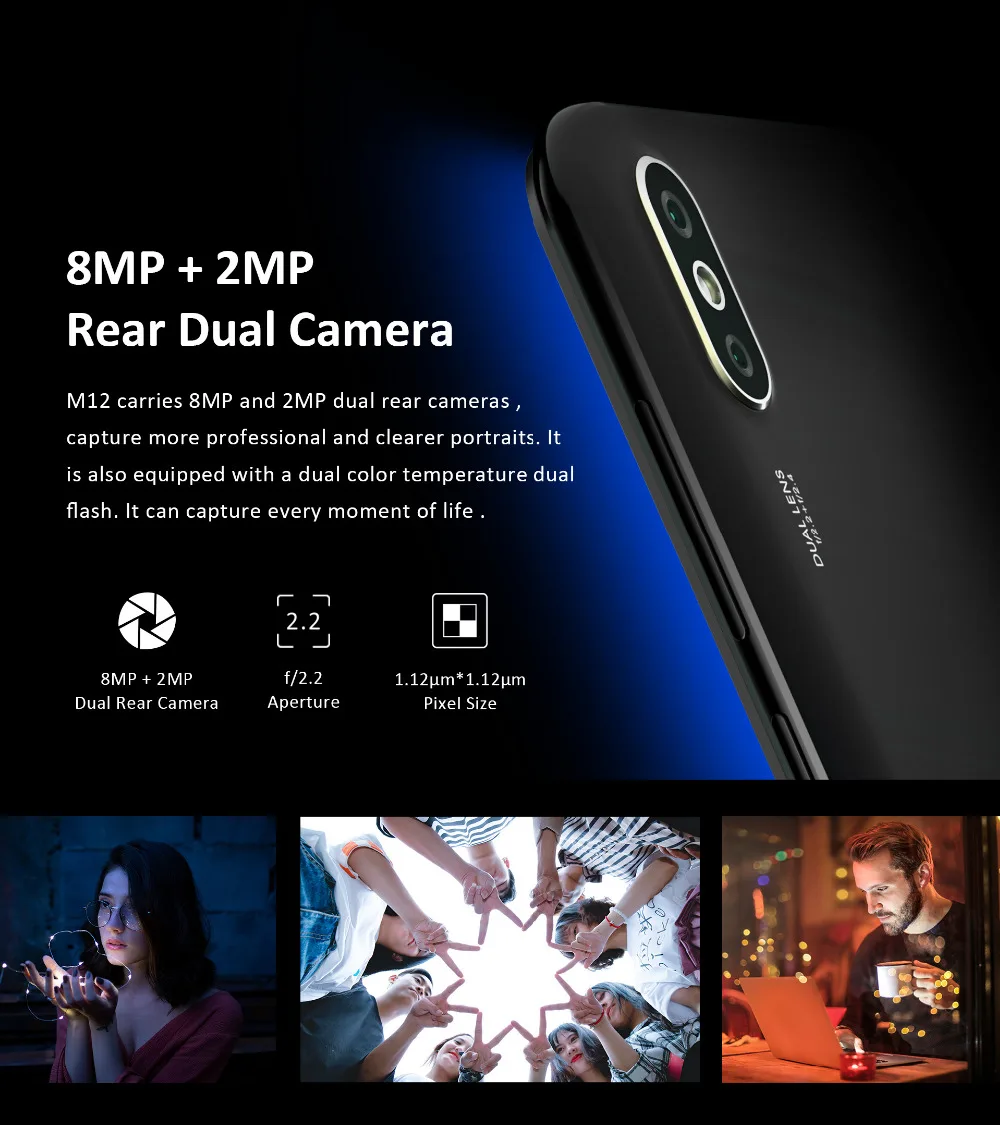 Мобильный телефон LEAGOO M12 5," HD+ экран капли воды 2 Гб ОЗУ 16 Гб ПЗУ MT6739V 3000 мАч 8MP камера Android смартфон
