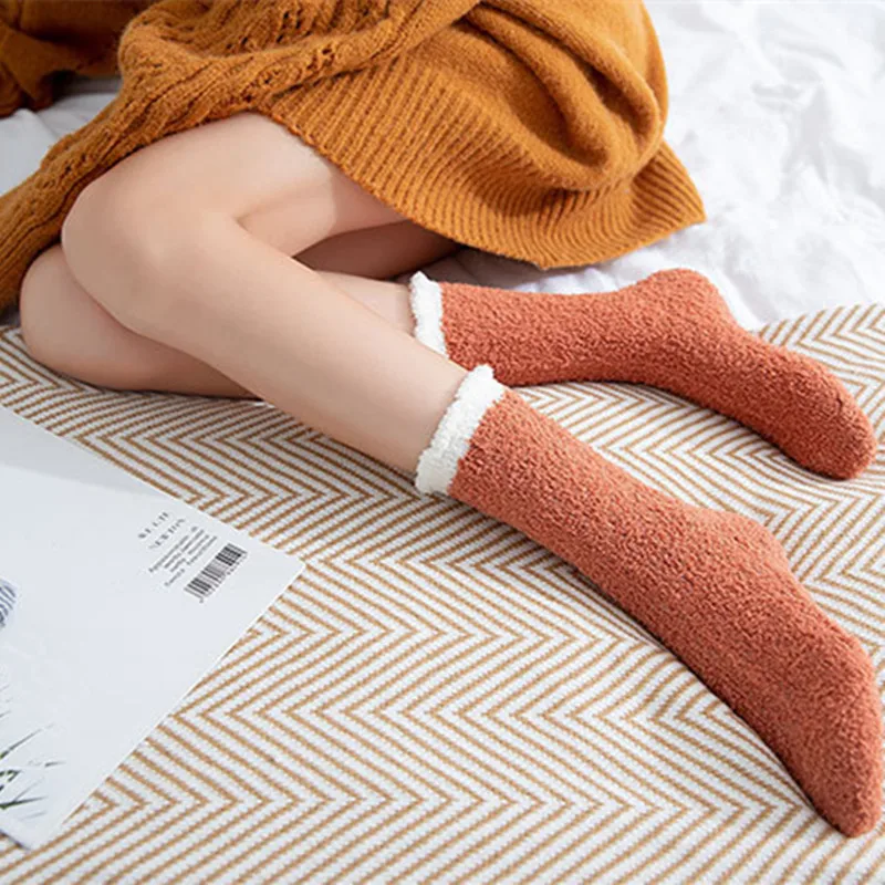 

Patchwork Socks Thick Women Cotton Warm Casual Ladies Socks Soft Spring Autumn Winter Outdoor Cold Women's Socks DS501086