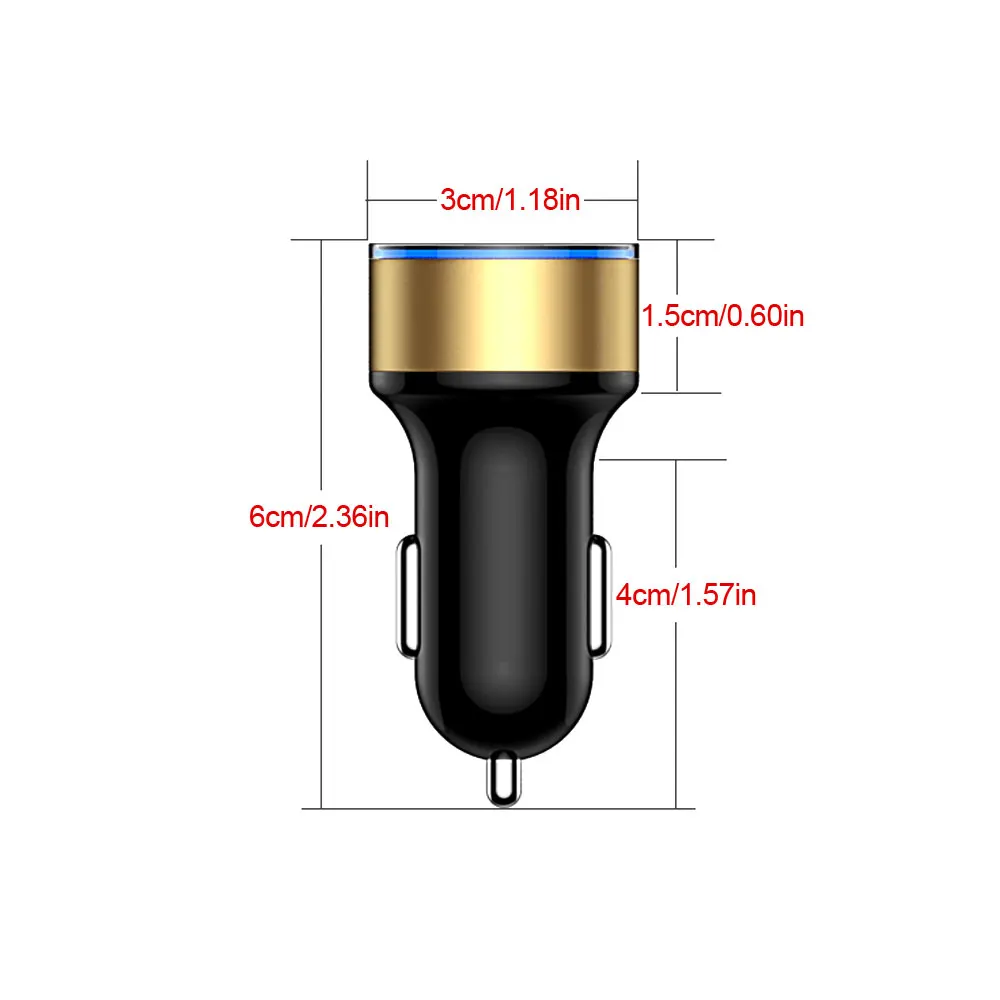 DSYCAR 3.1A LED дисплей двойной USB Автомобильное зарядное устройство для телефона