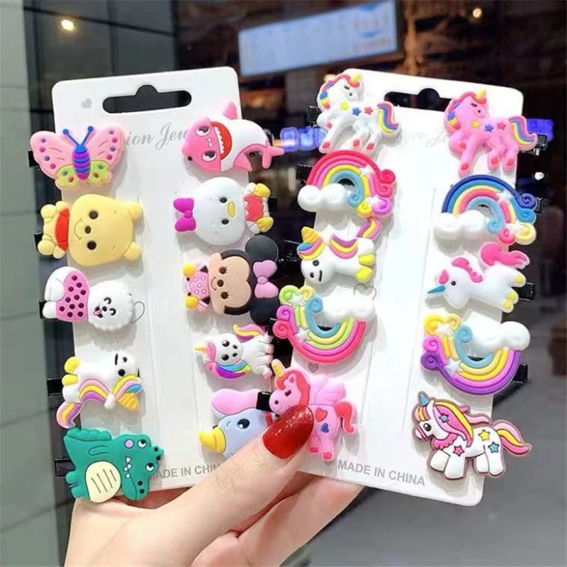 

Korean version of children's hairpin hairpin 10 sets baby duck clip girl cute not hurt hair student hair accessories