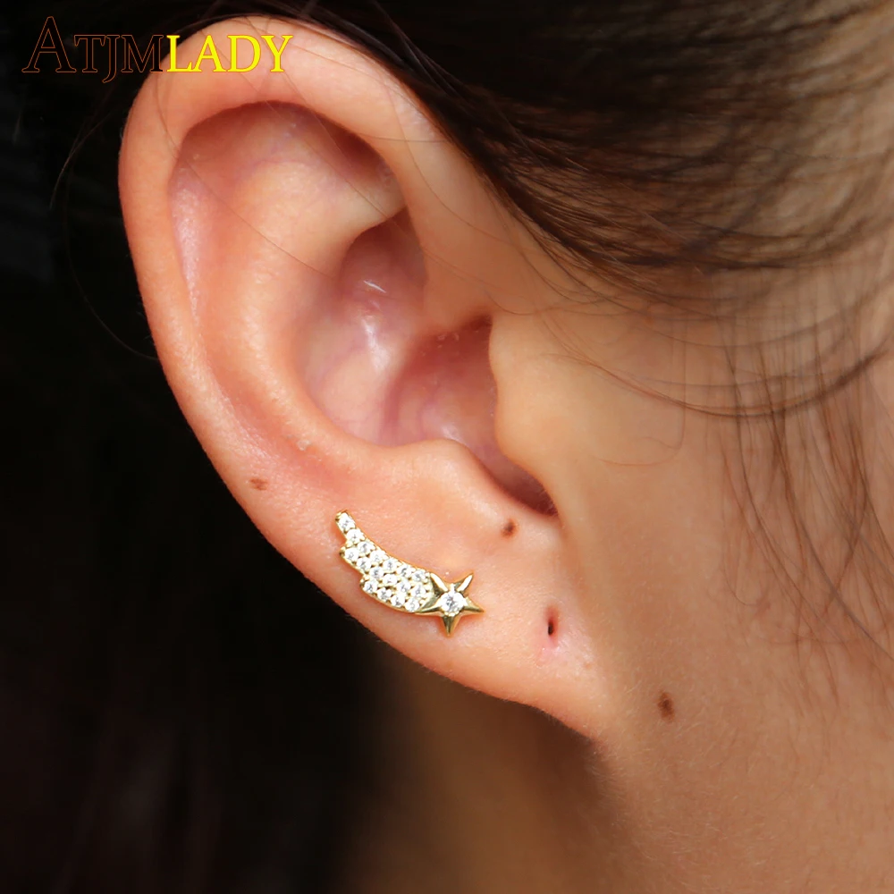 Роскошные свадебные серьги из стерлингового серебра 925 пробы с кристаллами и