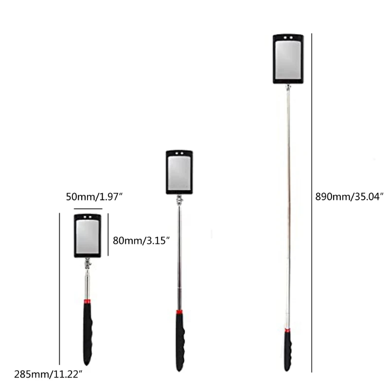 Раздвижное зеркало для осмотра эндоскоп светодиодный Ной лампой вращение на 360 °