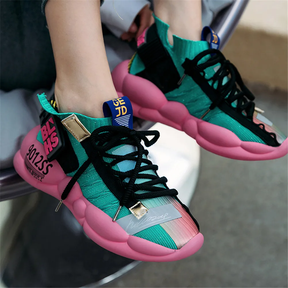 DORATASIA/новые модели лидеры продаж Цветной светильник носок кроссовки Женская