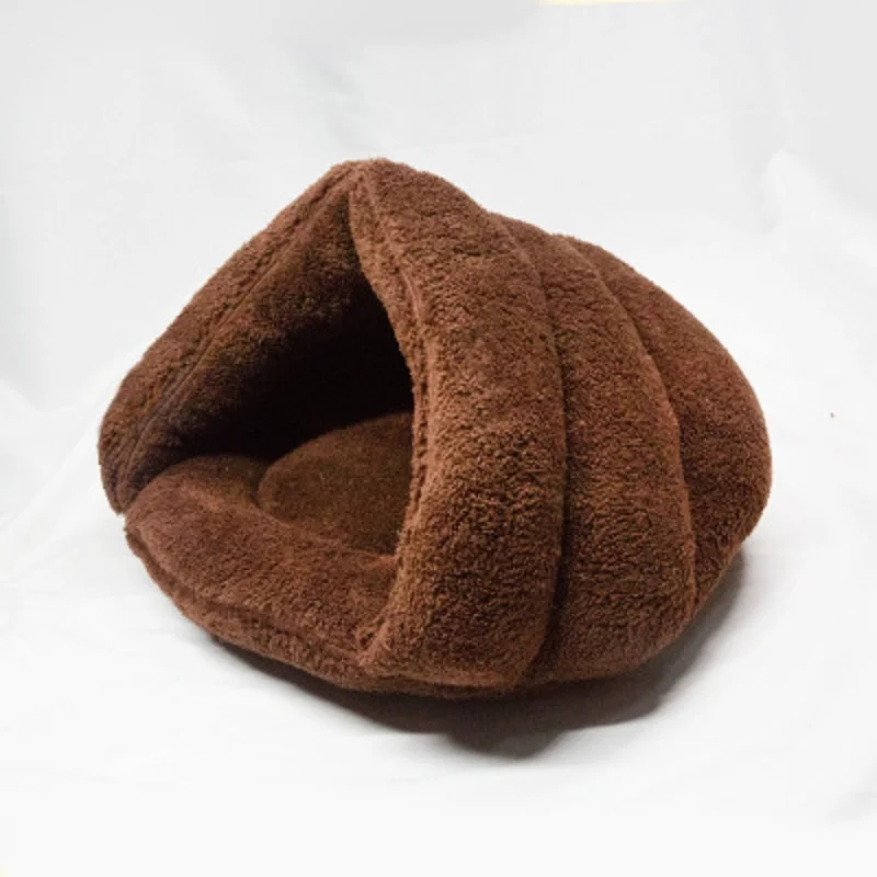 5 Colors Soft Fleece Winter Warm Pet Dog Bed 2 Different Sizes Hand Wash Small Cat Sleeping Bag Puppy Caved | Дом и сад
