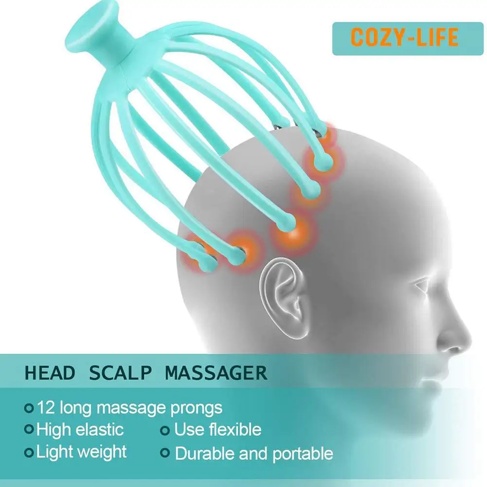 Массажер для головы 12 роликов осьминог | Красота и здоровье