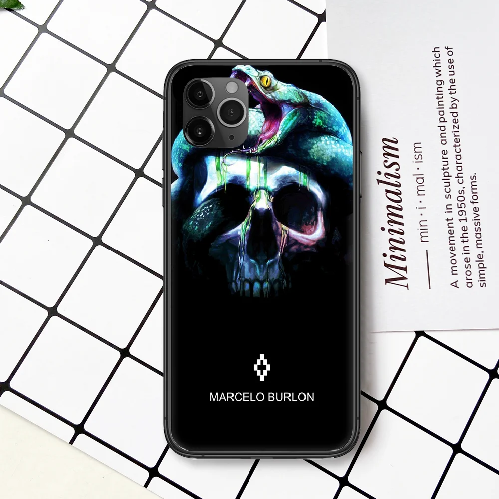 

Fashion Brand Marcelo Burlone Phone Case Cover For Iphone 5 5S 6 6S PLUS 7 8 11 12 Mini X XR XS PRO SE 2020 MAX black Waterproof