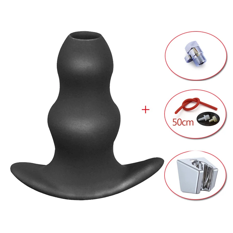 small A4 Silicone Bidet Enema Plug Gay Anal Shower Cleaning Enema Butt Plug Enlarge Anus Expander Dilator Speculum Vaginal Anal Expanding - Цвет: small A4