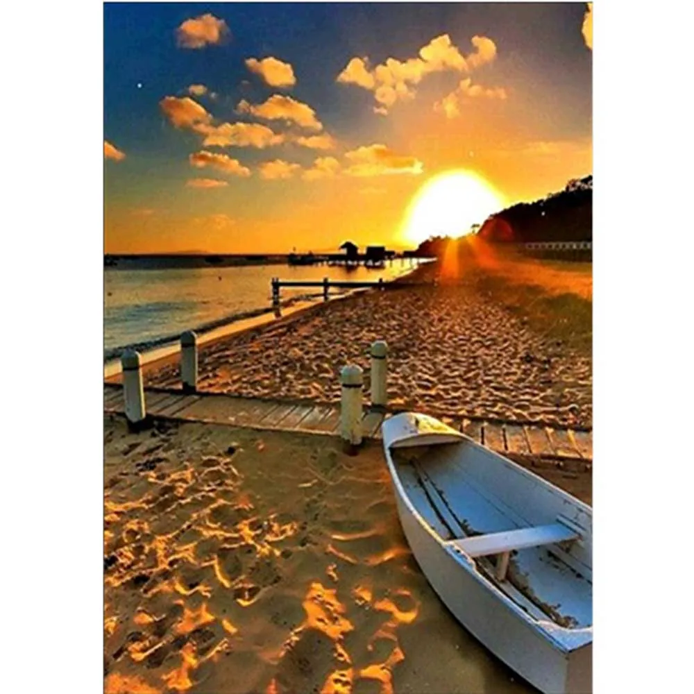 Набор для вышивки крестом пейзаж морской узор квадратные стразы 5D | Дом и сад