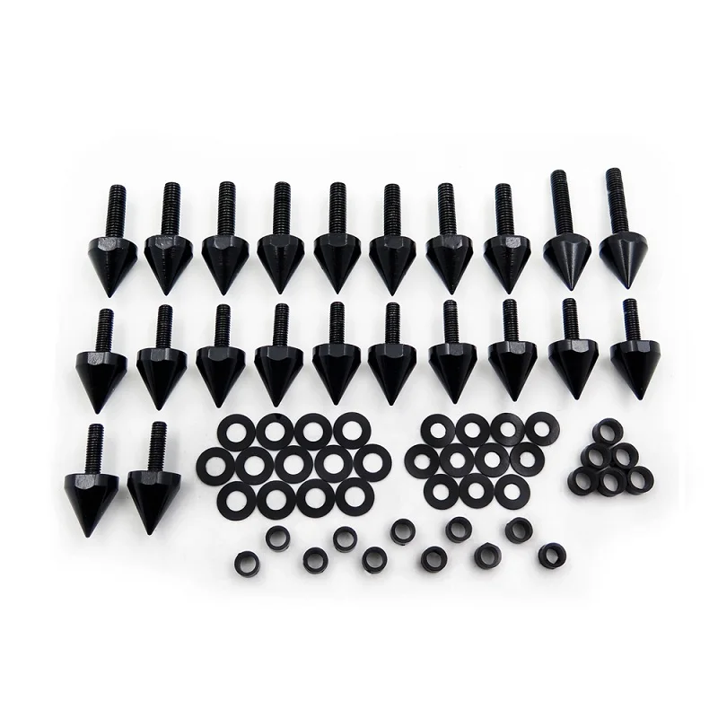 Aftermarket Бесплатная доставка мотоцикла Черный Спайк обтекателя Болты для Kawasaki 2003