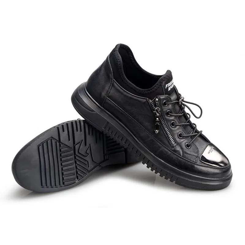 Мужские повседневные туфли из натуральной воловьей кожи на шнуровке с