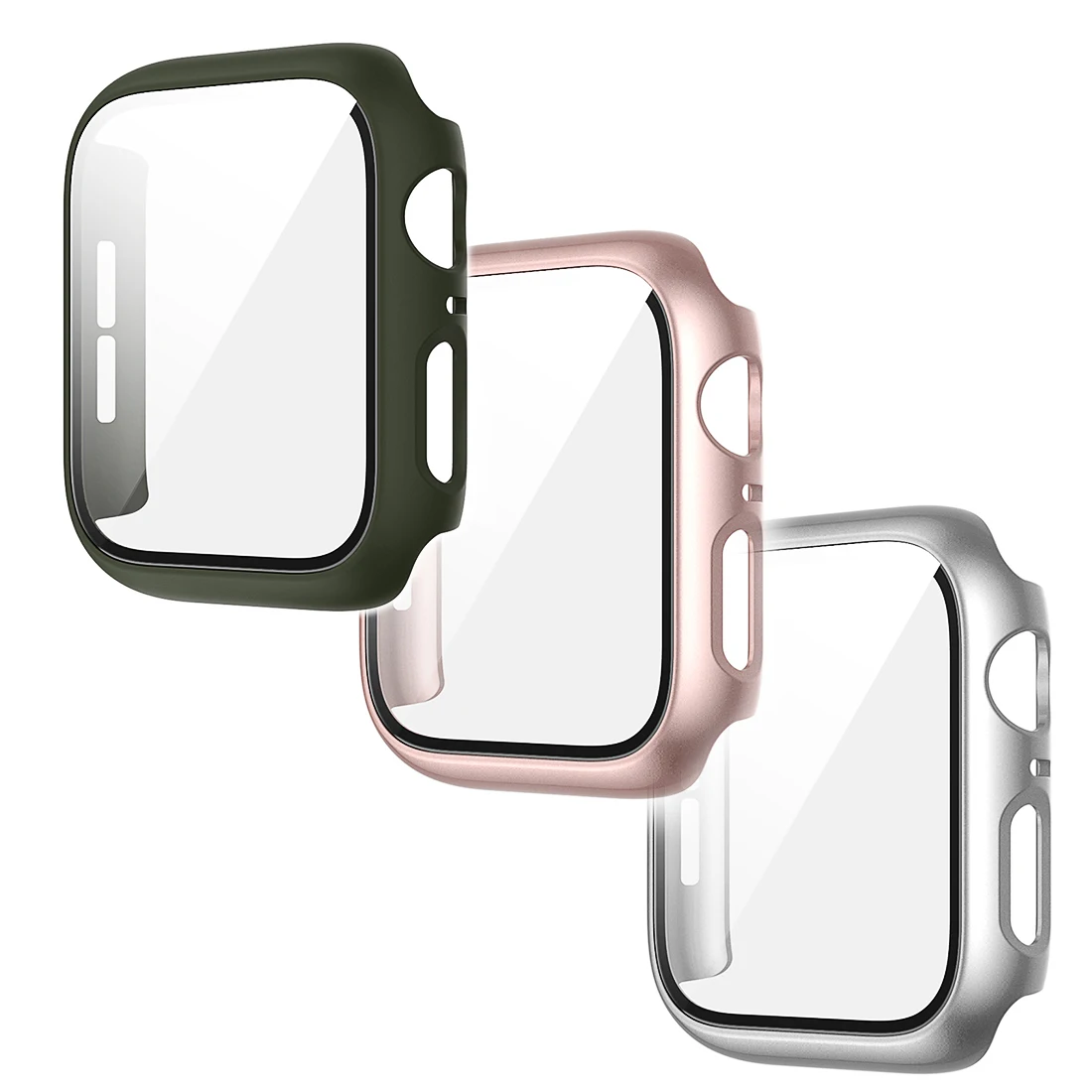 Полноэкранный цветной бампер для Apple Watch 6 5 4 3 2 40 мм 44 чехол-пленка iWatch SE 42 защита |