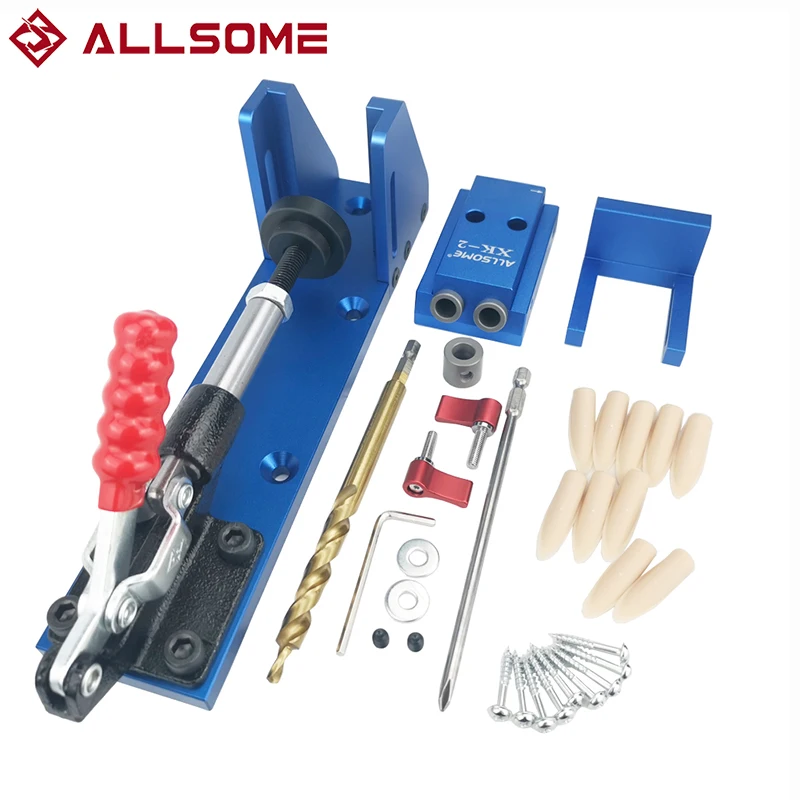 ALLSOME набор инструментов для столярных изделий портативный карманных отверстий с