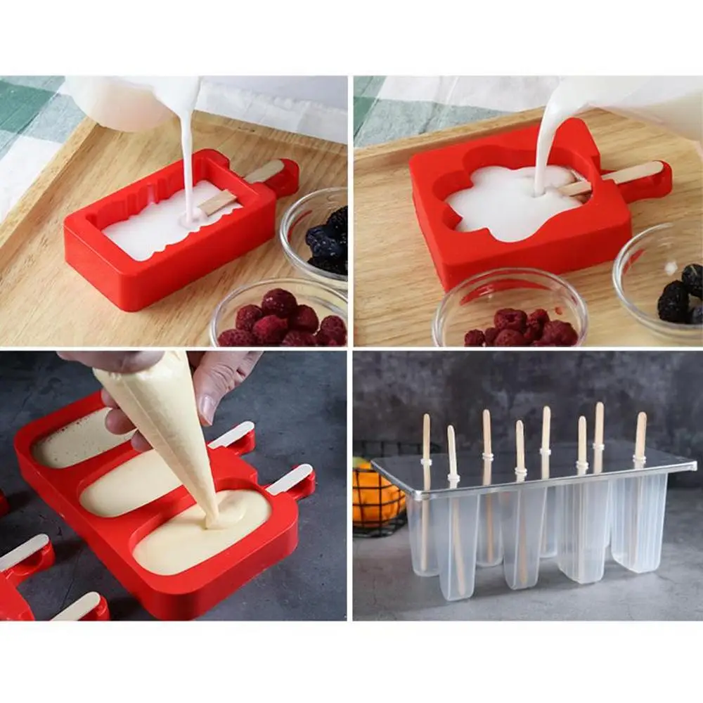 

50pcs Popsicle Stick Ice Cube Maker Cream Tools Model Special-Purpose Wooden Craft Stick Lollipop Mold Accessories