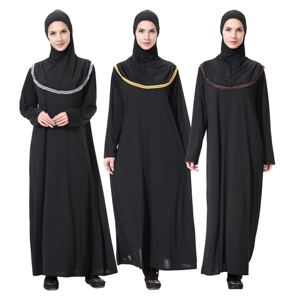 Abaya платье мусульманское женское для девочек с длинным рукавом арабское Макси
