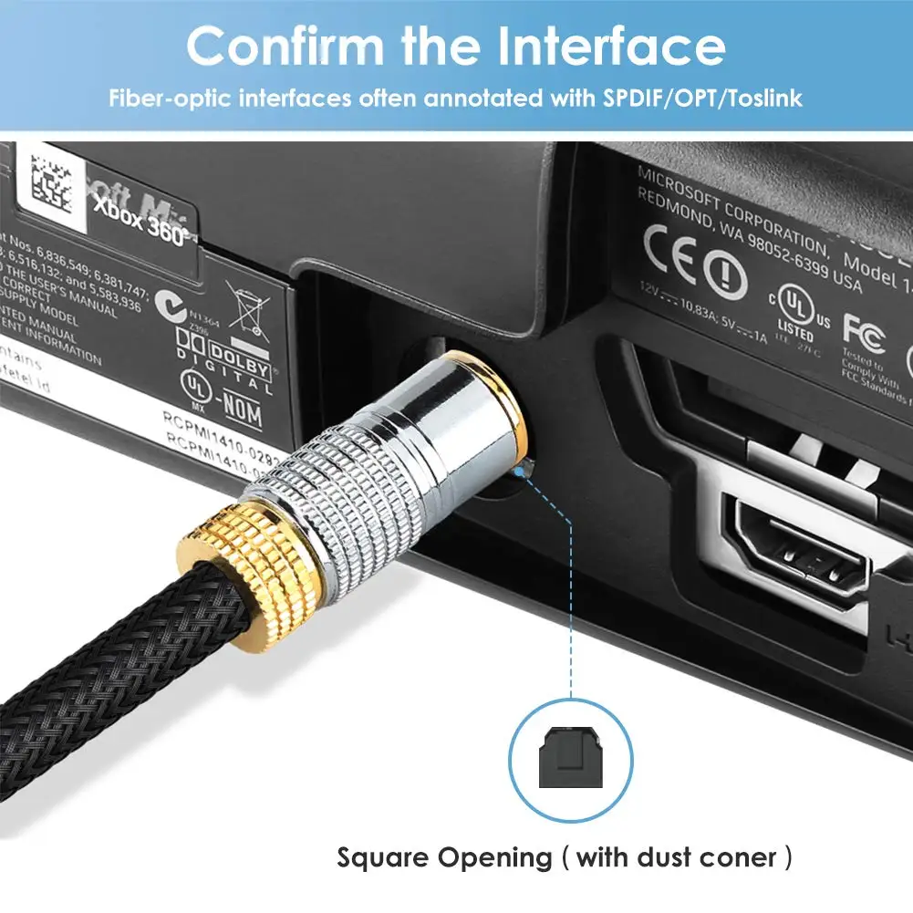 Цифровой оптический аудио кабель Toslink коаксиальный SPDIF Dolby 7 1 Звуковая Панель 5