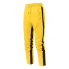 Брюки мужские спортивные для бега, спортивные штаны для бега, джоггеры, полосатые тренировочные штаны, облегающие брюки для бодибилдинга