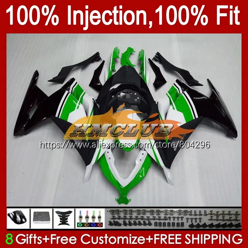 

Инъекции для KAWASAKI ZX3R EX ZX 300R 2013 2014 2015 2016 2017 54No.15 ZX-3R EX300 ZX300R 13, 14, 15, 16, 17, Обтекатели цвета: зеленый, черный