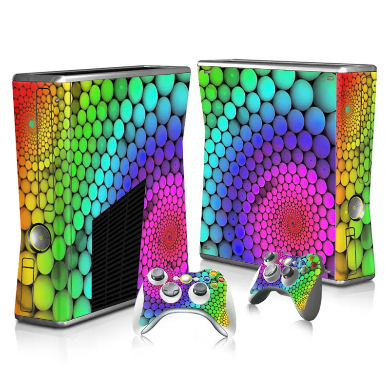 Виниловая наклейка для Xbox 360 Slim консоль + 2 скина контроллеров чехол Microsft тонкий