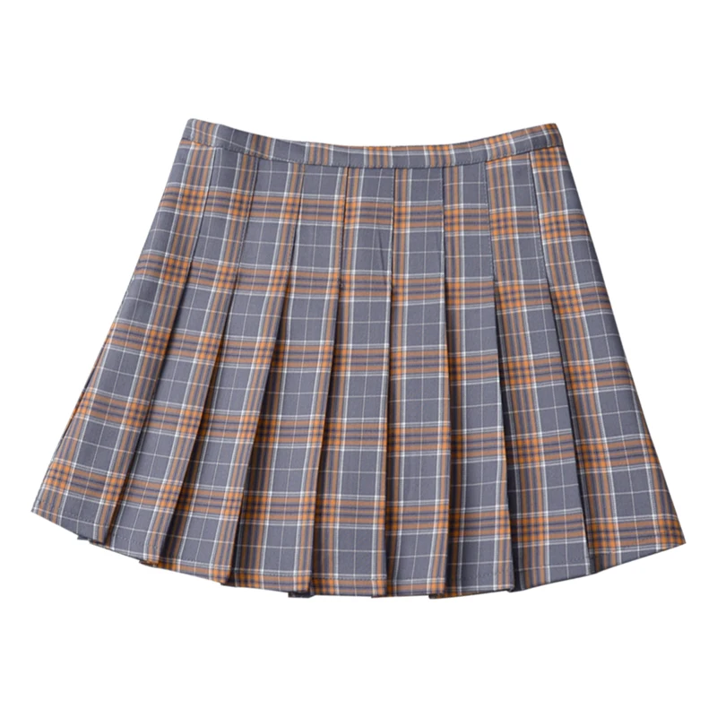 

M-4XL Large Size Lattice Skirt Female 2020 New Preppy Style High Waist Short Skirts Female Summer JK Pleated Skirt Mujer