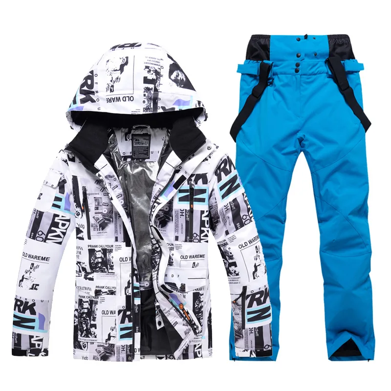 Men Women Couples Ski Suit Winter Waterproof Thick Warm Ski Jacket and Pants Set Outdoor Snow Skiing Snowboarding Costumes Brand