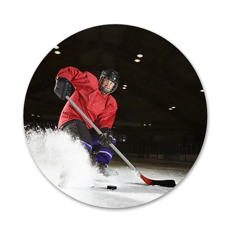 

I love ICE Hockey Icons Pins Badge Decoration Brooches Metal Badges For Backpack Decoration