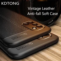 phone cases on sfor samsung galaxy a31 a41 case luxury vintage litchi pattern leather soft silicone anti fall cover capa coque