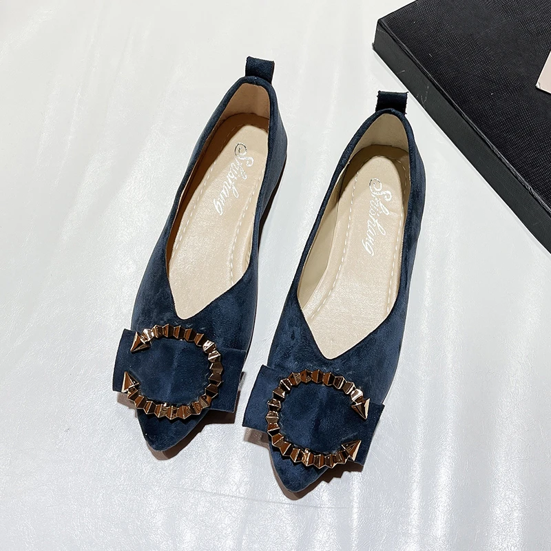 

Plus Big Size Women Loafers 2021 Spring Flats for Women Ballerina Shoes Women Buckle Shoes Moccasins Loafers Shoes Women Shoes