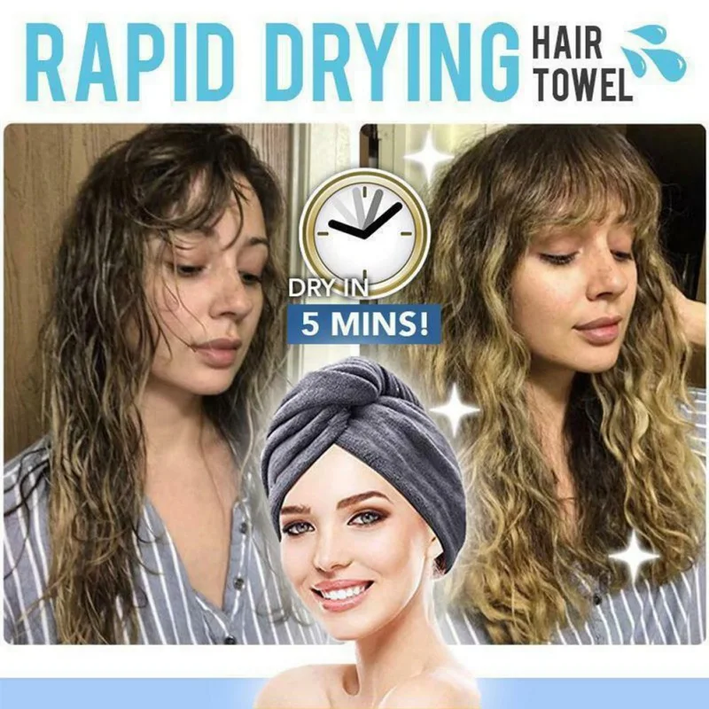 

Quick Drying Hair Towel Twist Wrap Hat Turban Shower Bath Cartoon Microfiber Cap New arrive