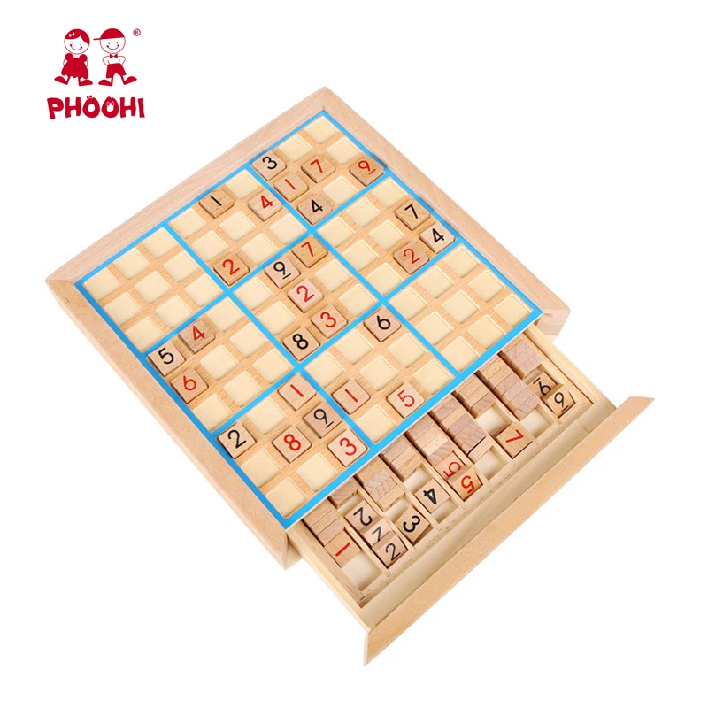 Роскошный высококачественный бук с ящиками sudoku шахматные головоломки Детские Обучающие Монтессори Развивающие деревянные игрушки Обучающие игры