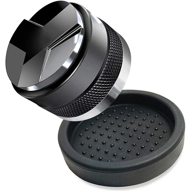 

51mm Coffee Distributor & Tamper,51mm for Delonghi Dedica Portafilter with Silicone Tamper Mat,Adjustable Depth