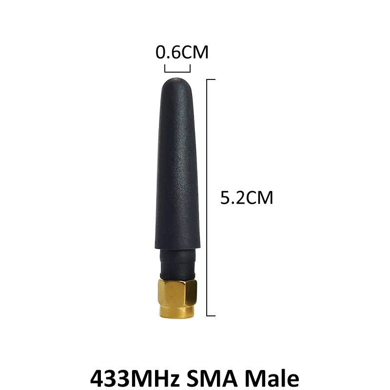 GRANDWISDOM 10pcs 433mhz antenna 3dbi sma male lora antene pbx iot module lorawan signal receiver antena high gain