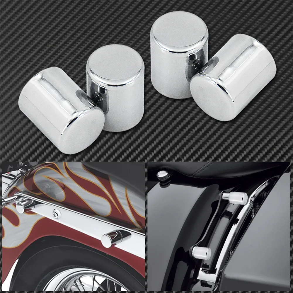 

Мотоциклетная 4 шт., док-станция, точечная крышка, хромированная крышка для Harley Touring Electra Street Glide Road King Dyna Softail Sportster XL