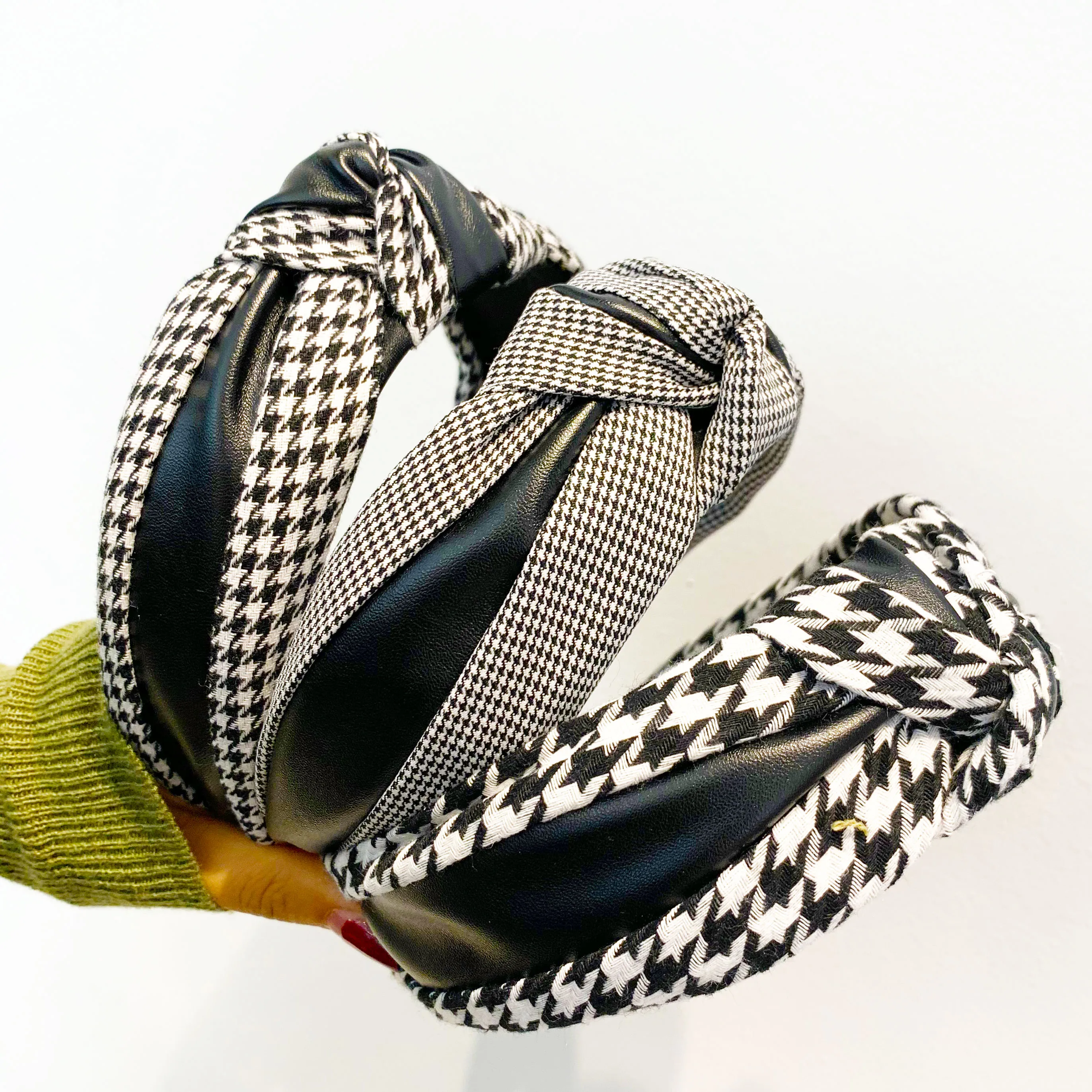 

Chen Yan Fashion Knot Headband Lady Print Headbands New Plaid Hairband FG2036