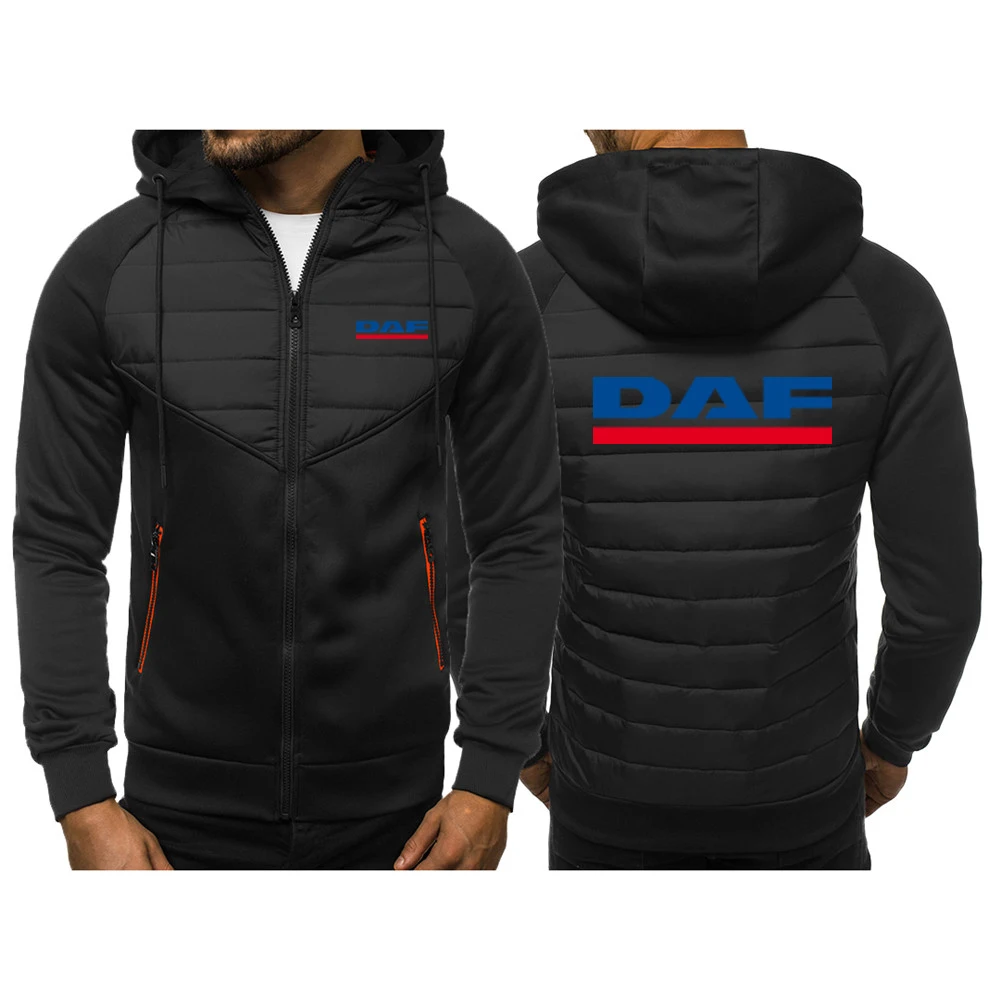 Мужские толстовки с логотипом DAF уличная мода Осень зима повседневный свитшот в