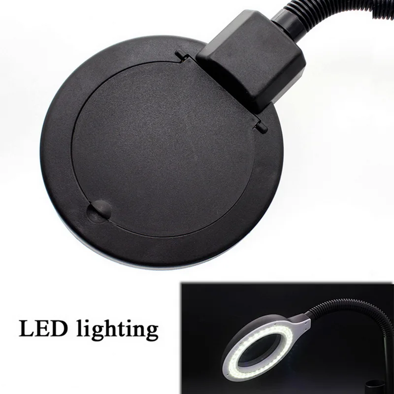 

New 6W 40LED 5X/10X Magnifier Glass with Gadget Storage Design Desk Lamp Beside Light Magnifying Lens Printing LED desk lamp