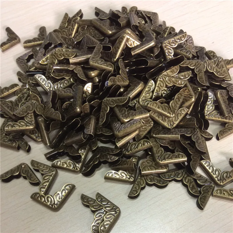 200 шт. бронзовые Защитные уголки для альбомов 16 х16 мм|Угловые кронштейны| |